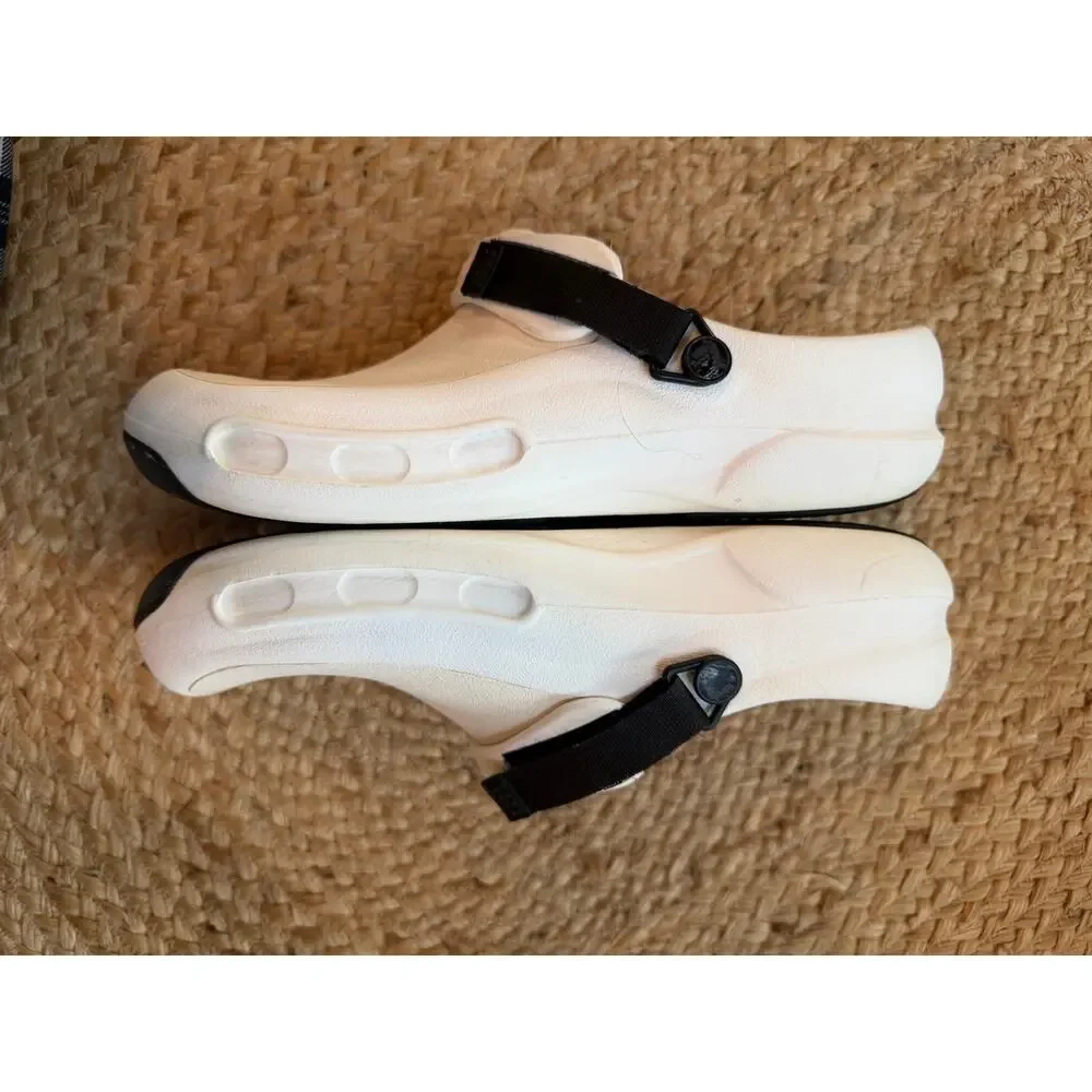 Crocs Bistro Pro LiteRide Work Clog White Adjustable Strap Anti-Slip Size Men 10